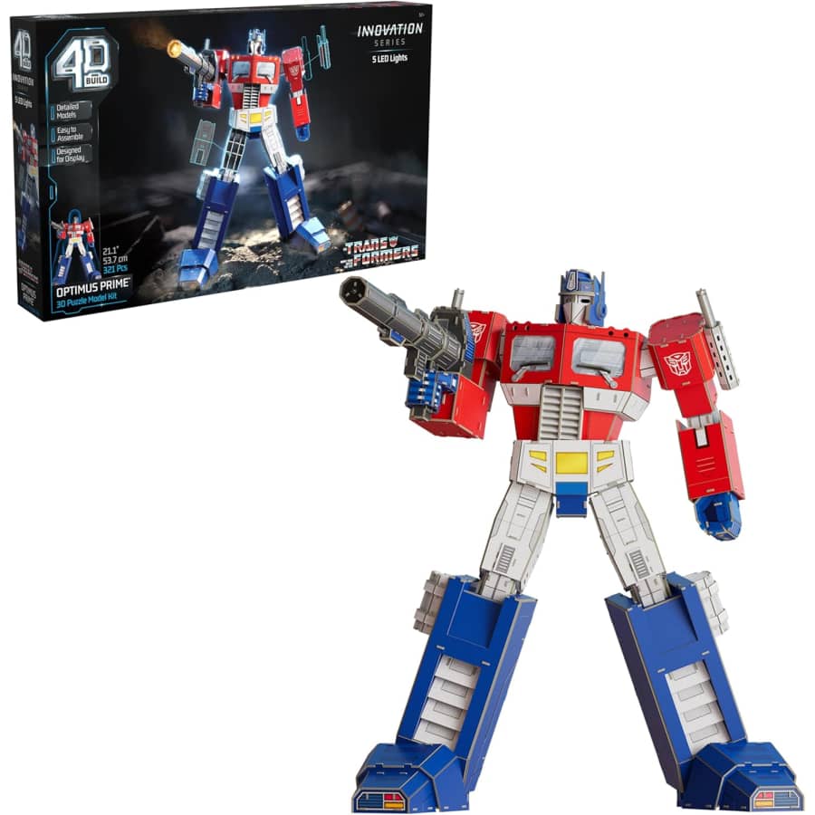 4D Build Transformers Optimus Prime 3D Model Kit w/ LED Lights: $17.78 4D Build Transformers Optimus Prime 3D Model Kit w/ LED Lights: $17.78