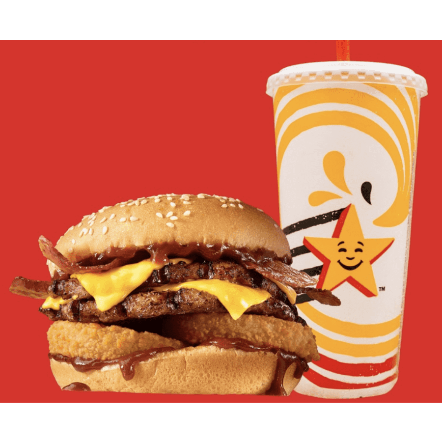 Carl's Jr. Western Bacon Cheeseburger: Half price w/ large fountain drink purchase
