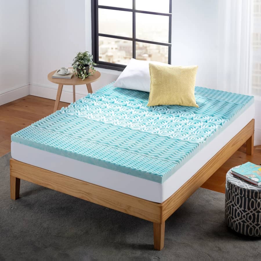 Zinus Spa Sensations 2" Queen Green Tea Gel Memory Foam Zoned Support Mattress Topper: $13.88 Zinus Spa Sensations 2" Queen Green Tea Gel Memory Foam Zoned Support Mattress Topper: $13.88