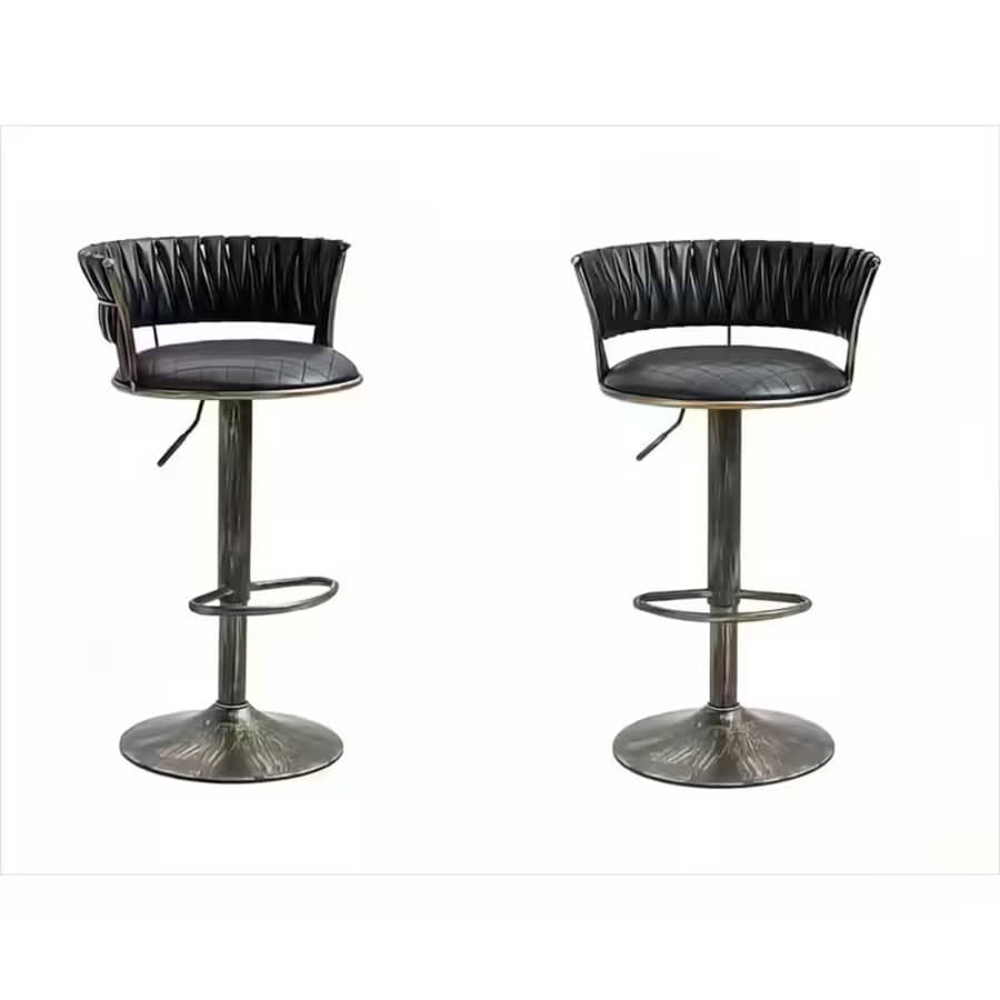 38" Swivel Metal Frame Bar Stool Set: $110