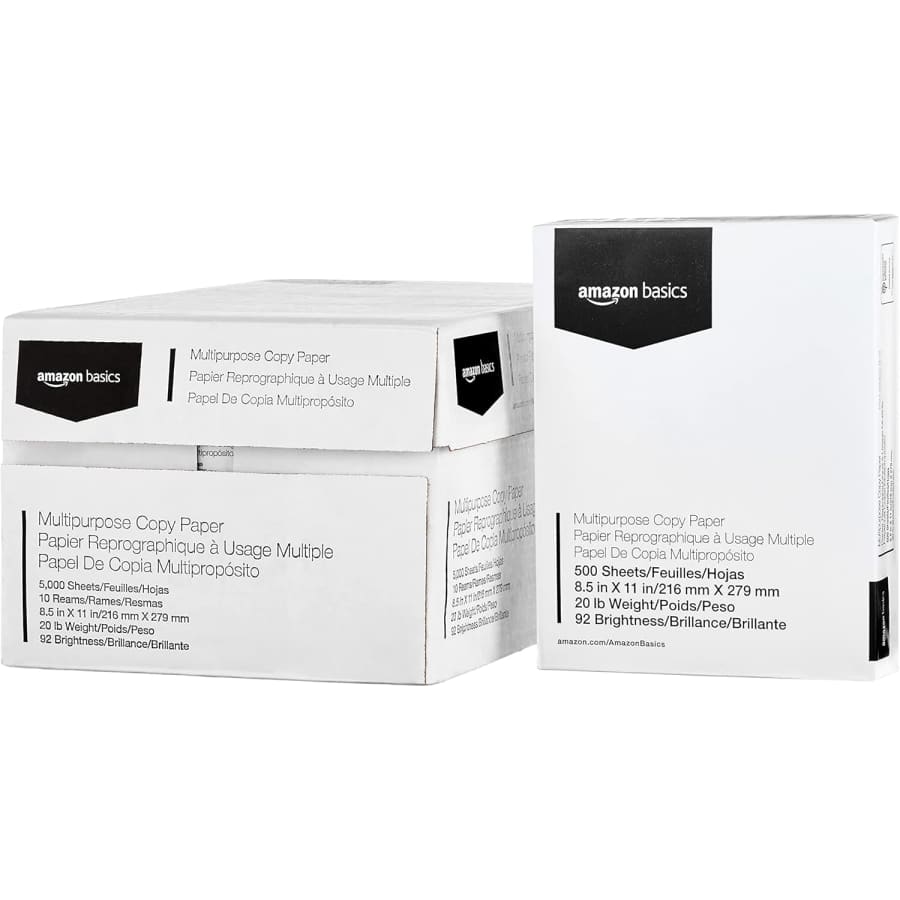 10 Reams of Amazon Basics Multipurpose Copy Printer Paper: $35 via Sub. & Save 10 Reams of Amazon Basics Multipurpose Copy Printer Paper: $35 via Sub. & Save