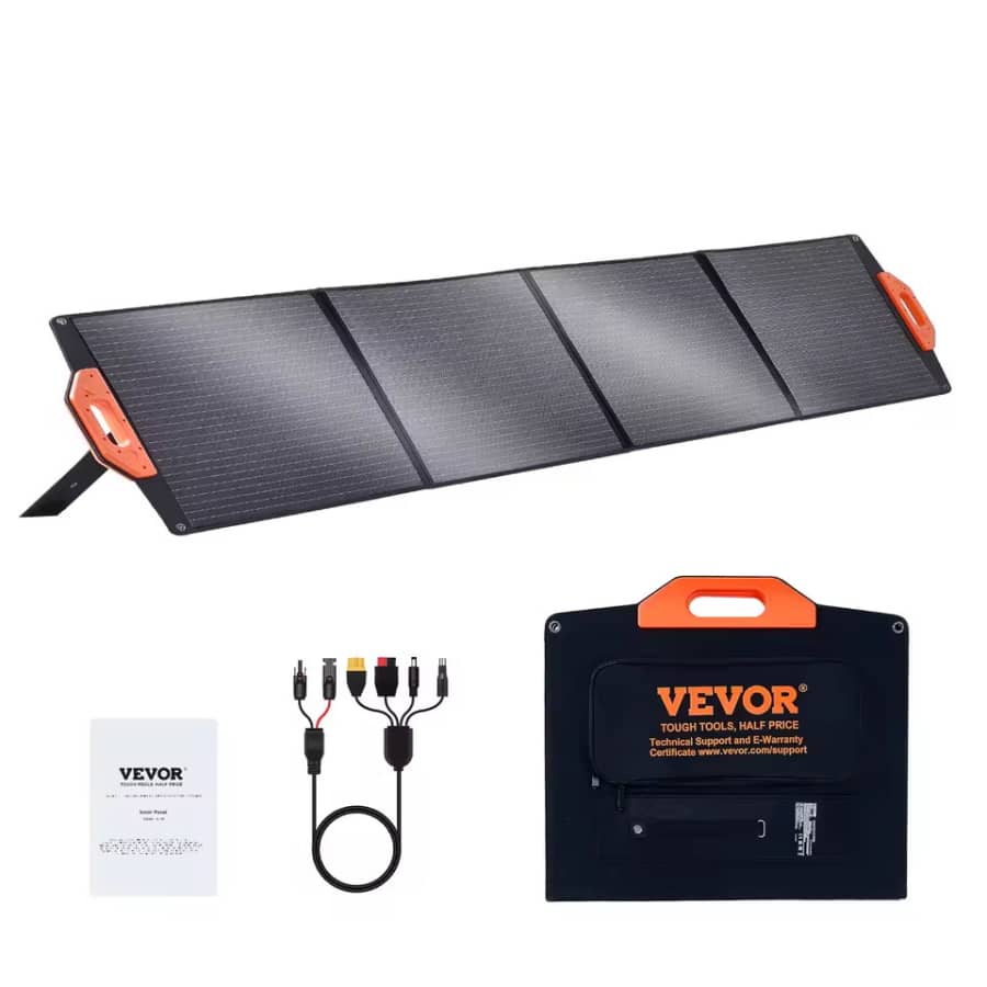 Vevor S200 120W 18V Foldable Solar Panel: $80.39