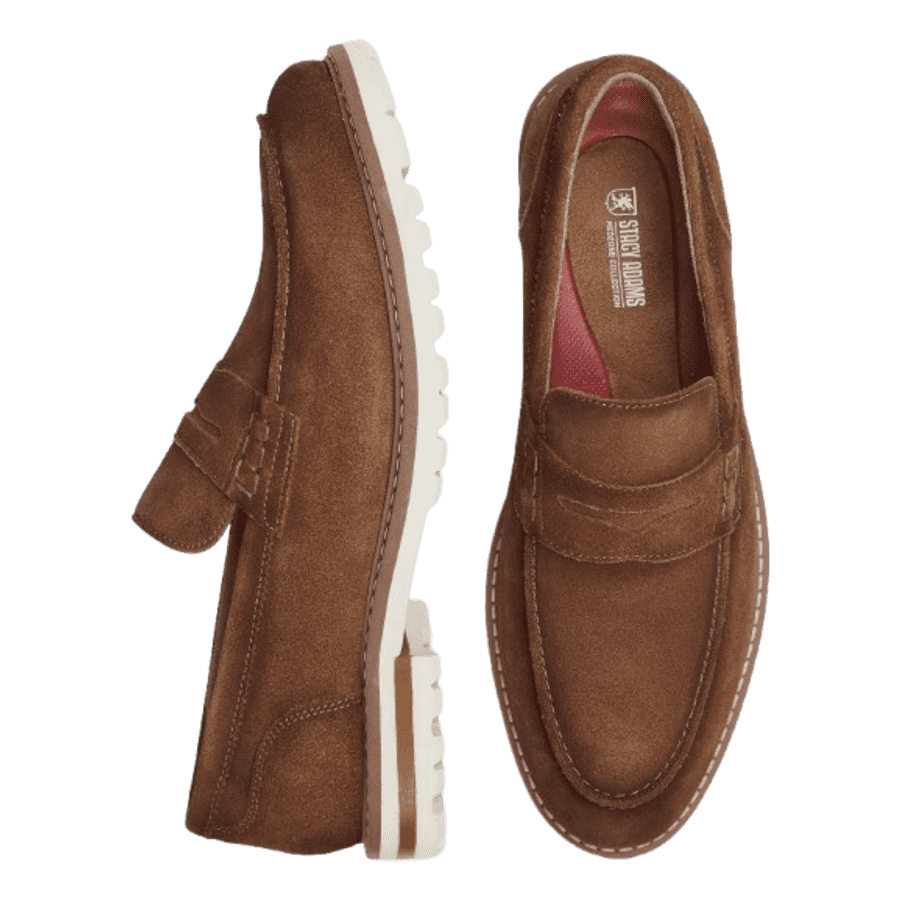 Stacy Adams Men's Hopkins Suede Moc Toe Penny Loafers: $29.99