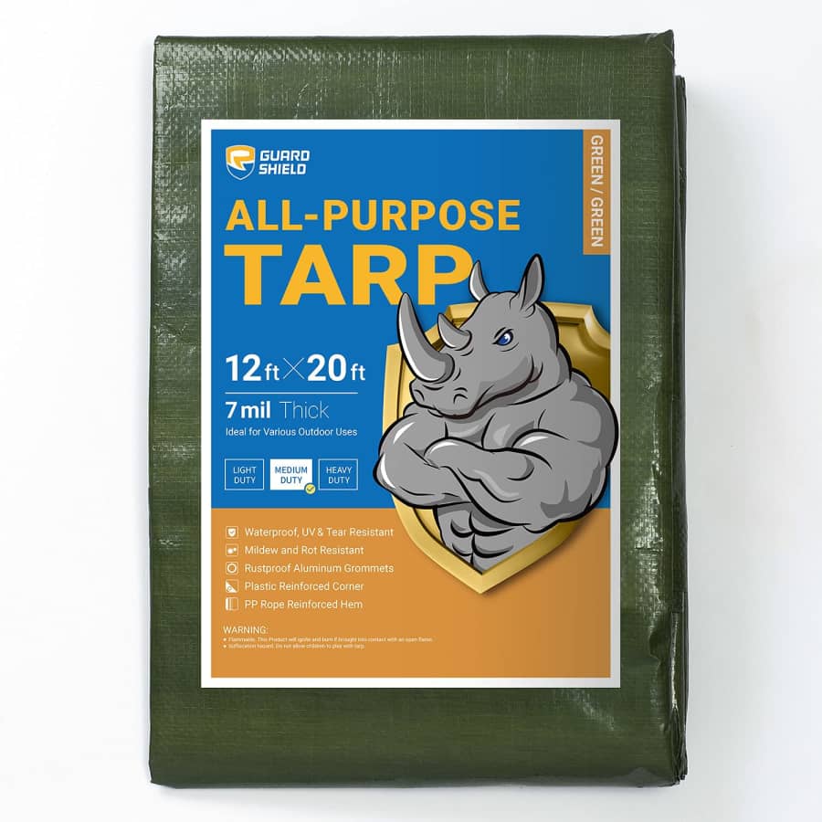 Guard Shield Green 12'x20' Waterproof Tarp: $14.99