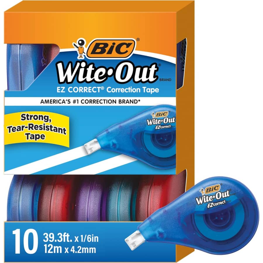 BIC Wite-Out Correction Tape 10-Pack: $9.97 w/ Sub & Save