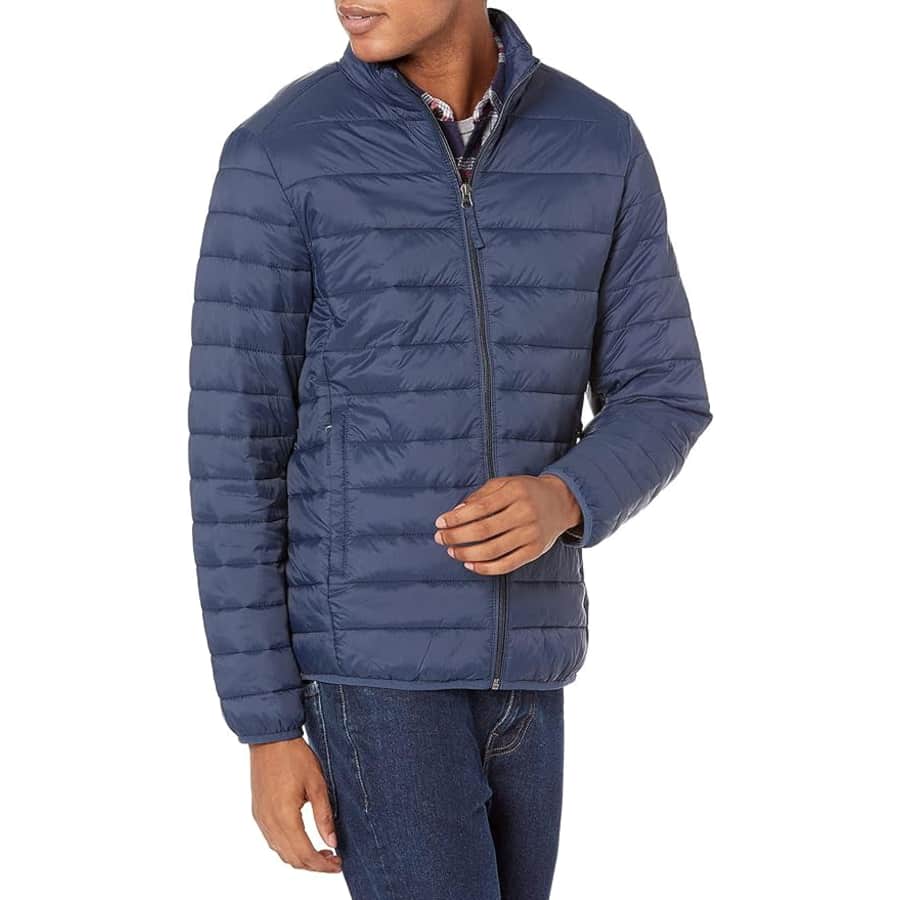 Amazon Essentials Men's Packable Puffer Jacket: $26
