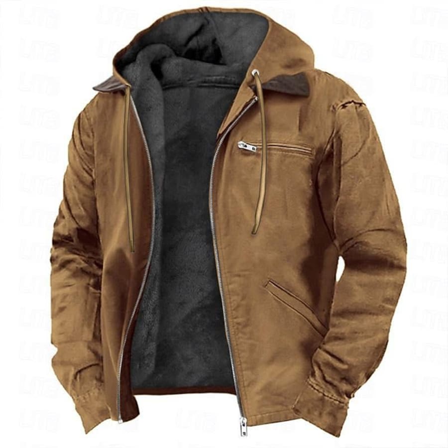 Men's Full Zip Sherpa-Lined Hoodie Jacket: $18 Men's Full Zip Sherpa-Lined Hoodie Jacket: $18