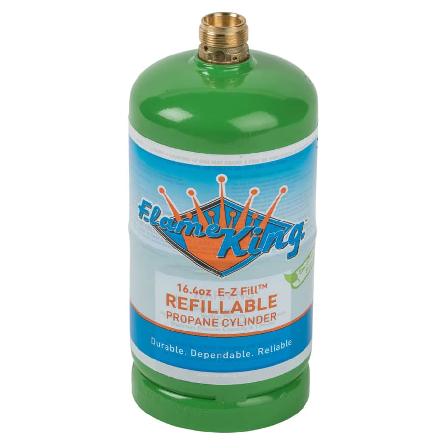 Flame King Refillable Empty 1-lb. Propane Tank: $14 Flame King Refillable Empty 1-lb. Propane Tank: $14