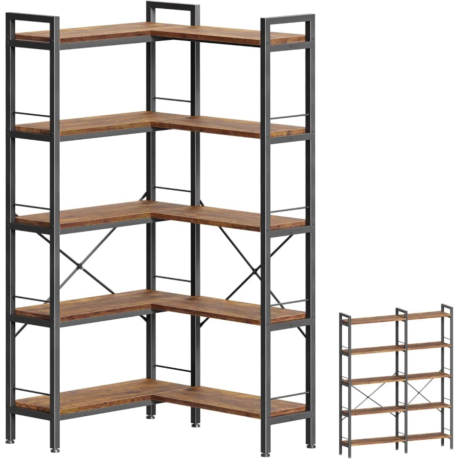 Huuger 5-Tier Bookshelf: $90