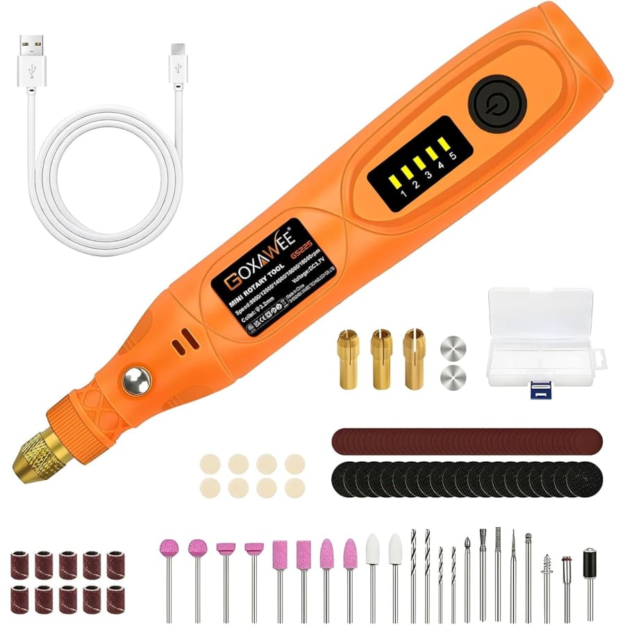 Goxawee 3.7V Mini Cordless Rotary Tool Kit: $11.49