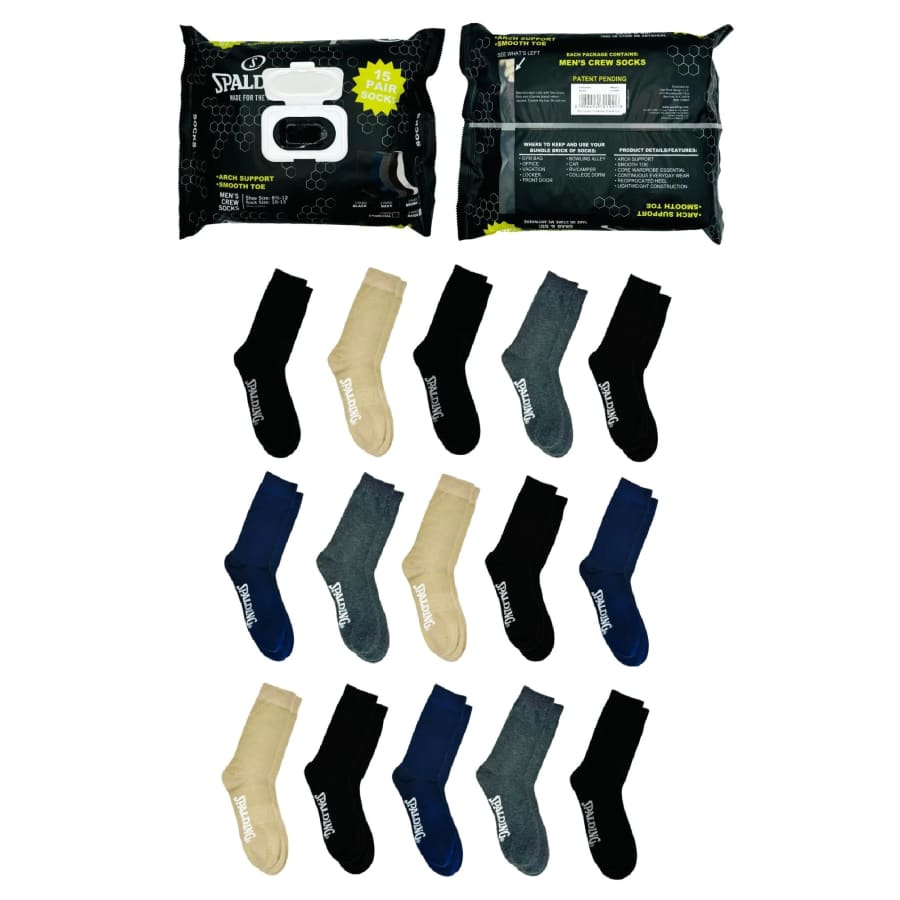 Spalding Men's Socks 15-Pack: $5 Spalding Men's Socks 15-Pack: $5