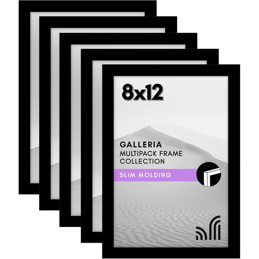 Americanflat 8x12 Picture Frame with Polished Plexiglass 5-Pack: $7.48