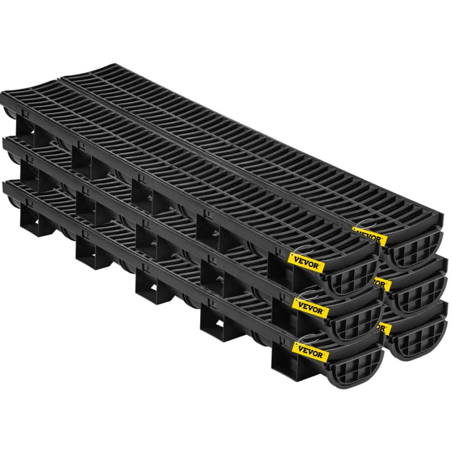 Vevor 39" Driveway Trench Drain System Drain 6-Pack: $99 Vevor 39" Driveway Trench Drain System Drain 6-Pack: $99