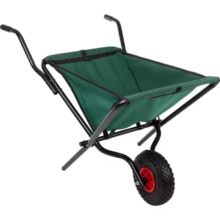 Pure Garden 80 lbs. Capacity Folding Wheelbarrow: $35 Pure Garden 80 lbs. Capacity Folding Wheelbarrow: $35