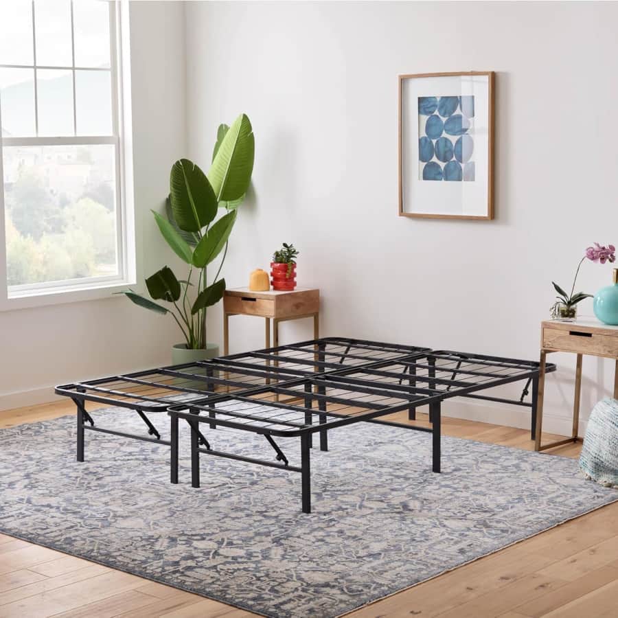 Linenspa Folding Metal Platform Queen Bed Frame: $51 Linenspa Folding Metal Platform Queen Bed Frame: $51