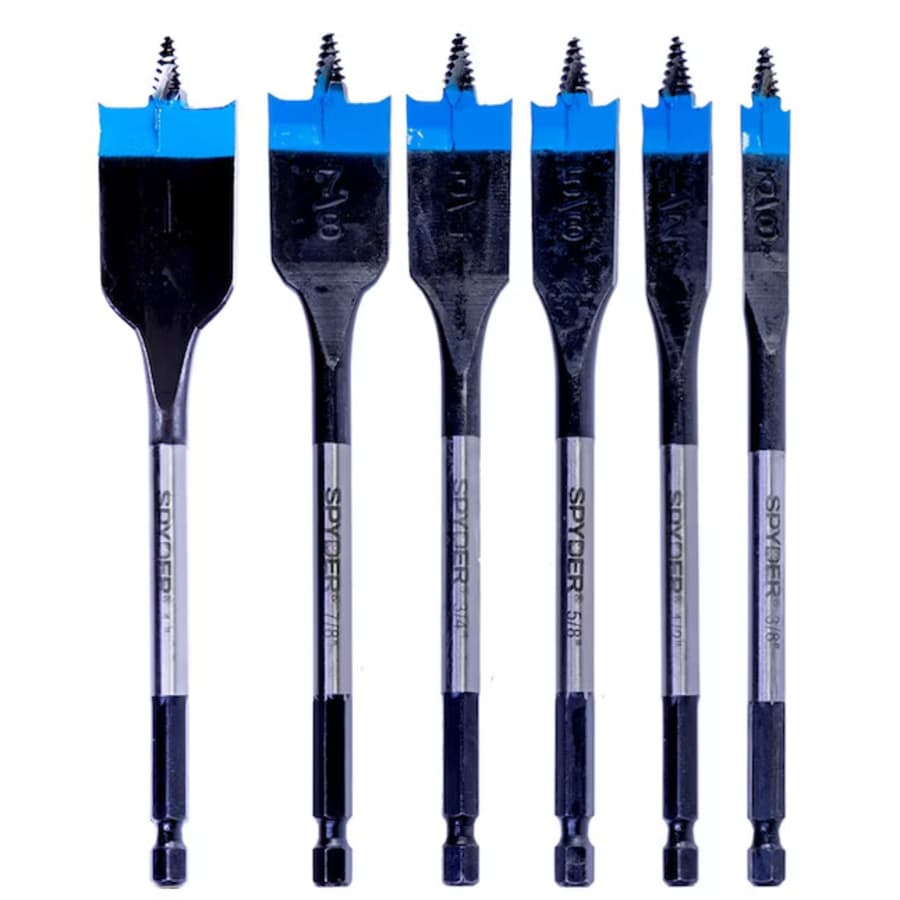 Spyder Stinger 6-Piece 6" Woodboring Spade Drill Bit Set: $8.98