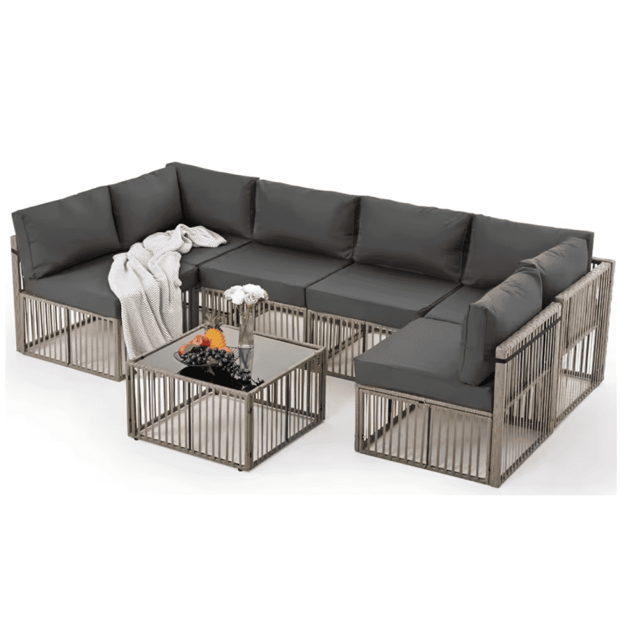 7-Piece Sectional All-Weather Furniture Set: $214 7-Piece Sectional All-Weather Furniture Set: $214