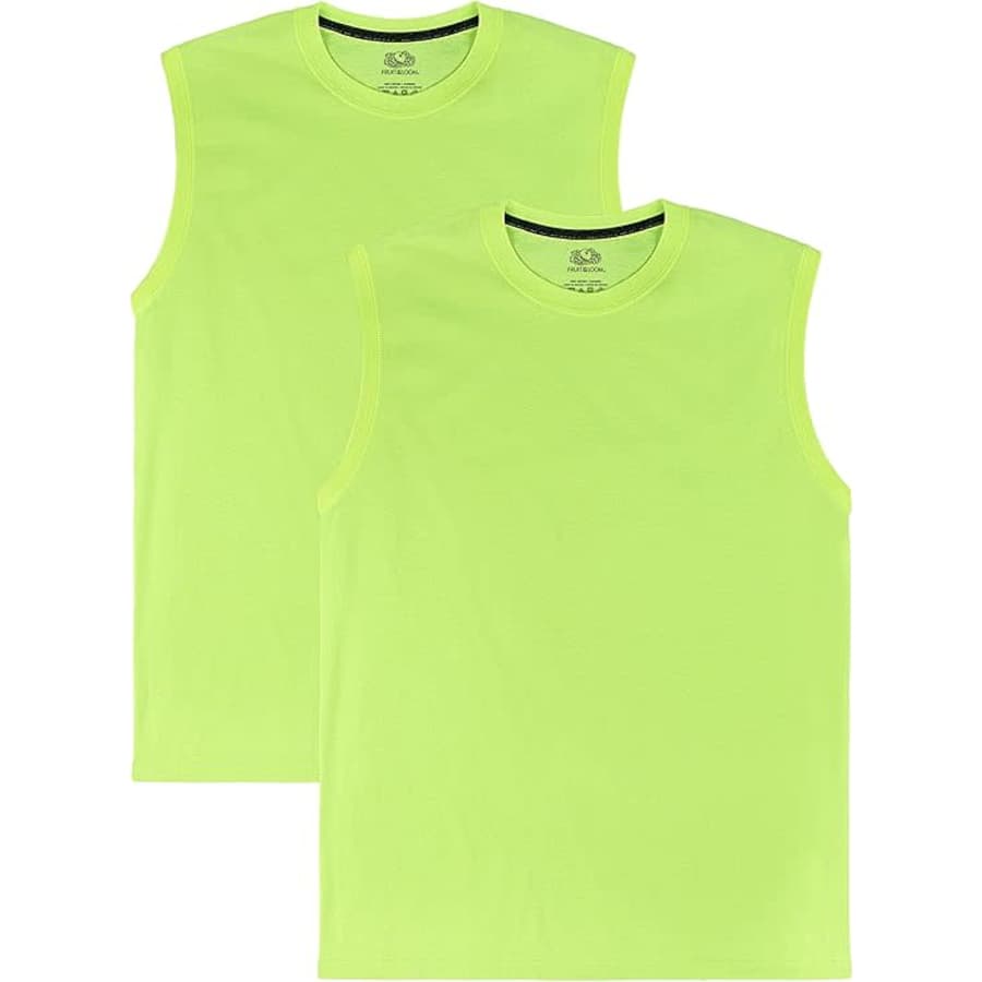 Fruit of the Loom Men's Moisture-Wicking Sleeveless T-Shirt 2-Pack: $10