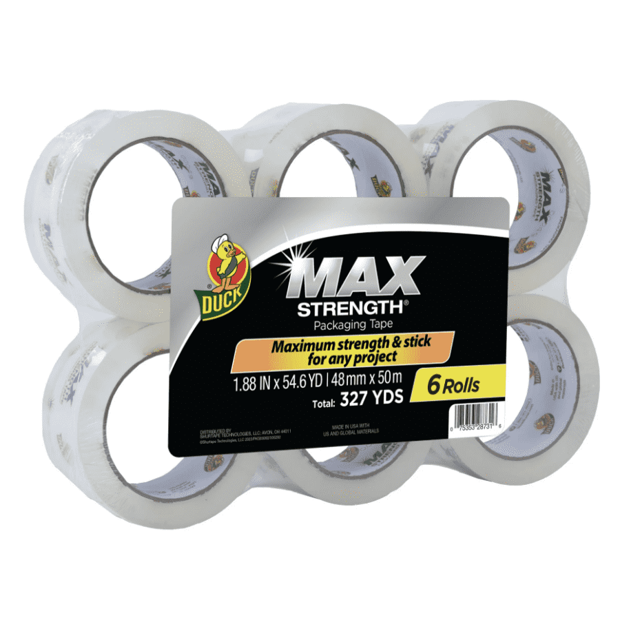 Duck MAX Strength Packing Tape Refill 6-Pack: $13