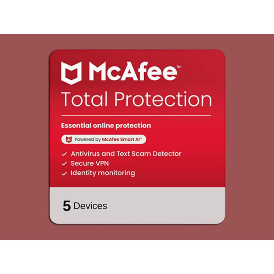 McAfee Total Protection 5-Device 1-Year Subscription at StackSocial: $14