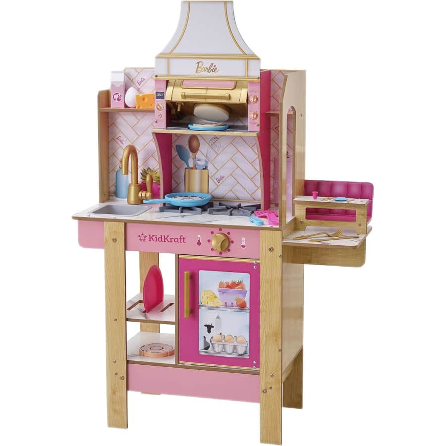 KidKraft Cook with Barbie Wooden Play Kitchen: $30.69 KidKraft Cook with Barbie Wooden Play Kitchen: $30.69