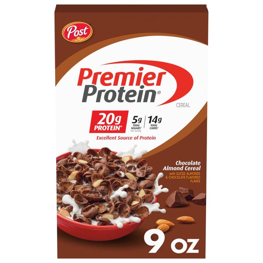 Post Premier Protein Chocolate Almond Cereal 9-oz. Box: $5.03 via Sub & Save