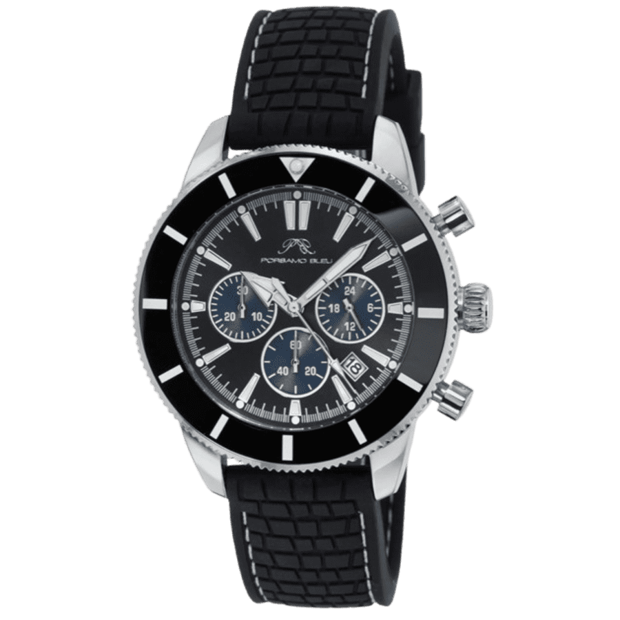 Porsamo Bleu Men's Brandon Silicone Strap Chronograph Watch: $300