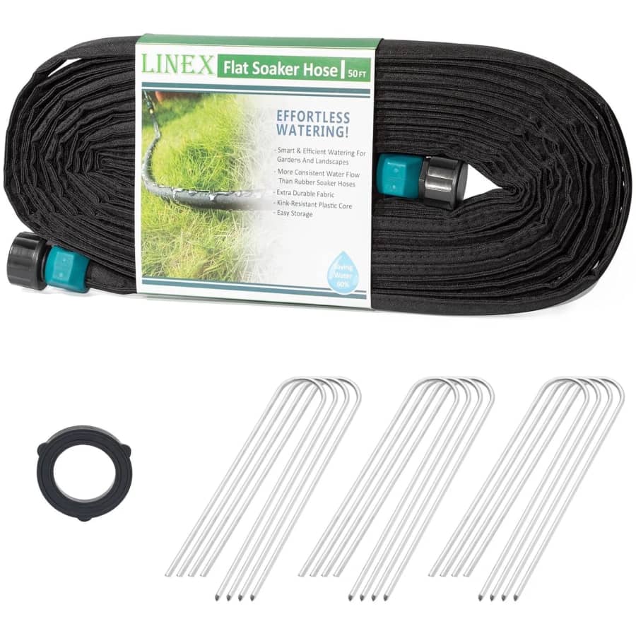 50-ft Sprinkler-Drip Soaker Hose: $17 50-ft Sprinkler-Drip Soaker Hose: $17