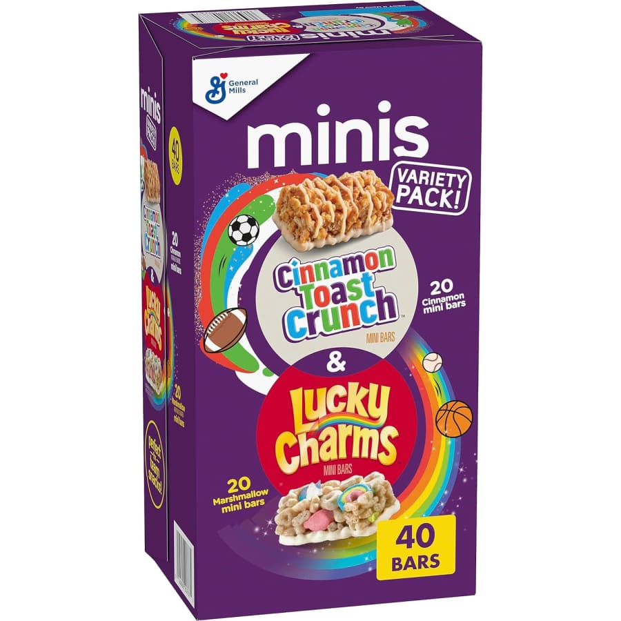 Lucky Charms and Cinnamon Toast Crunch Mini Treat Bar Variety Pack: $10 Lucky Charms and Cinnamon Toast Crunch Mini Treat Bar Variety Pack: $10