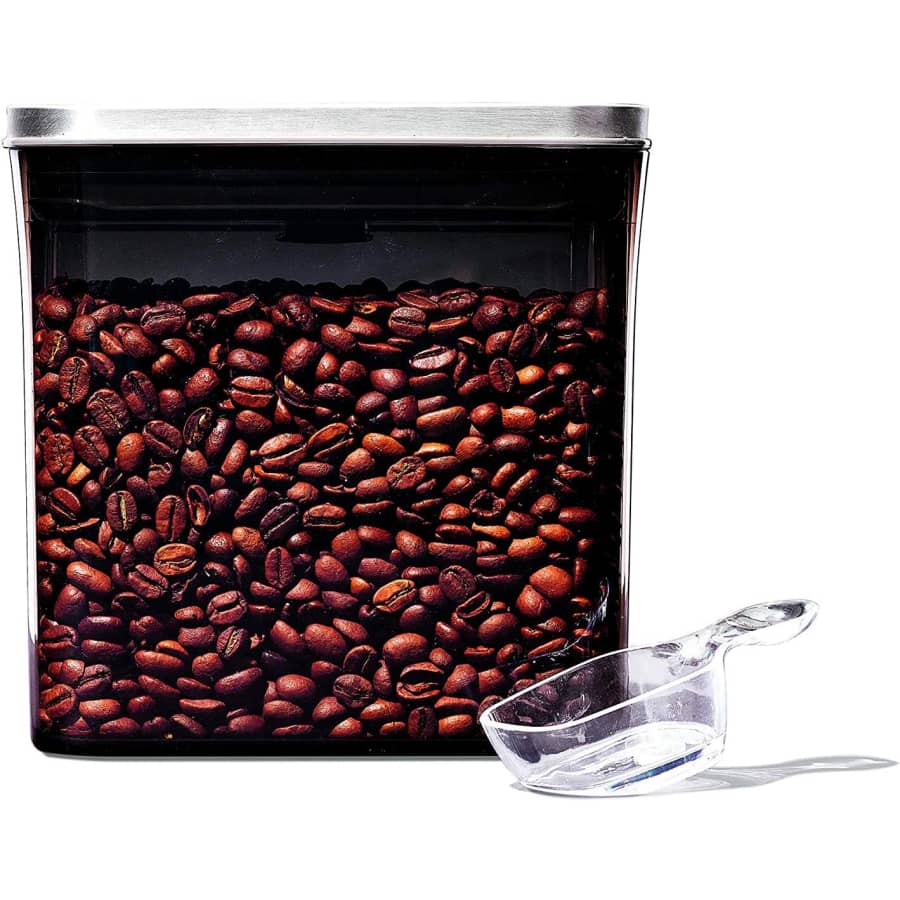 OXO 1.7-Quart Steel Coffee Pop Container with Scoop: $14 OXO 1.7-Quart Steel Coffee Pop Container with Scoop: $14