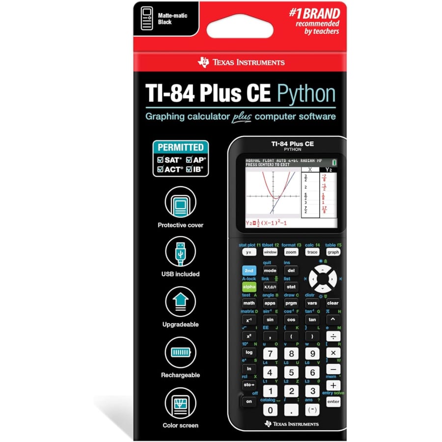 Texas Instruments TI-84 Plus CE Python Graphing Calculator: $95