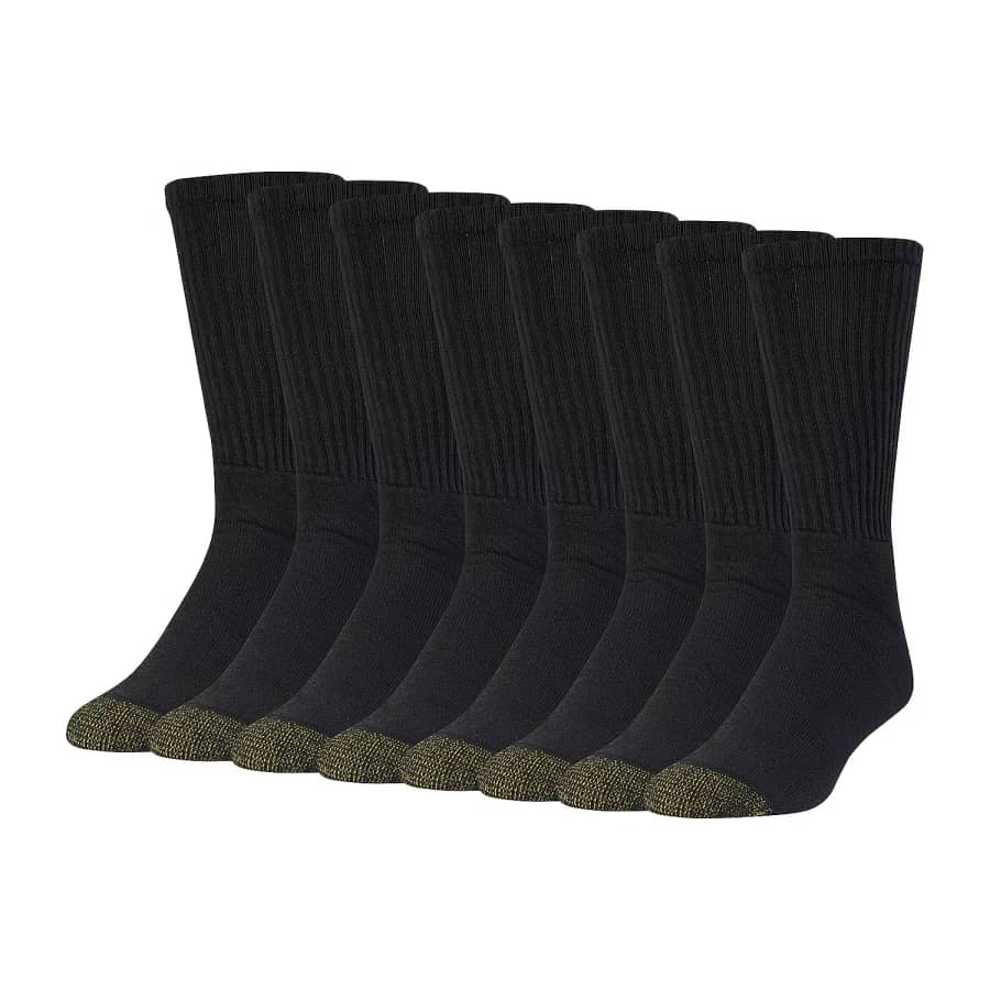 Gold Toe Men's Sport Crew Socks 8-Pair Pack: $17