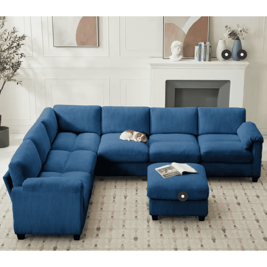 Jearey 115" Modular L-Shaped 7-Seat Sectional Sofa: $941 Jearey 115" Modular L-Shaped 7-Seat Sectional Sofa: $941