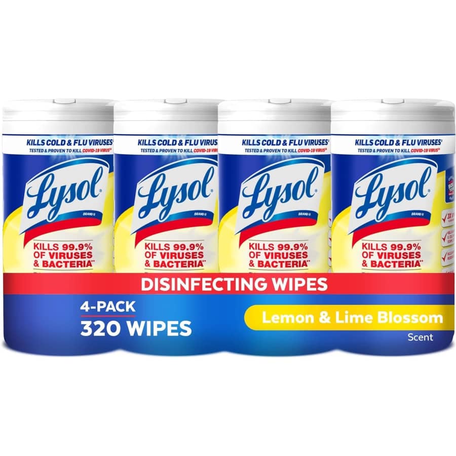 Lysol Disinfectant Wipes 4-Pack: $14 via Sub. & Save Lysol Disinfectant Wipes 4-Pack: $14 via Sub. & Save