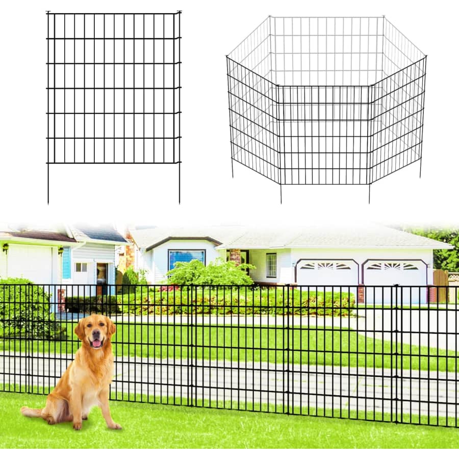 11.6-Foot Metal Decorative Fence Kit: $35