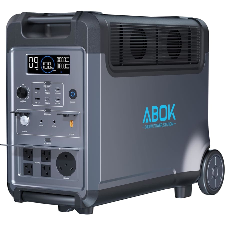 ABOK 3,600W 3,840Wh LiFePO4 Portable Power Station: $1,115.38 ABOK 3,600W 3,840Wh LiFePO4 Portable Power Station: $1,115.38