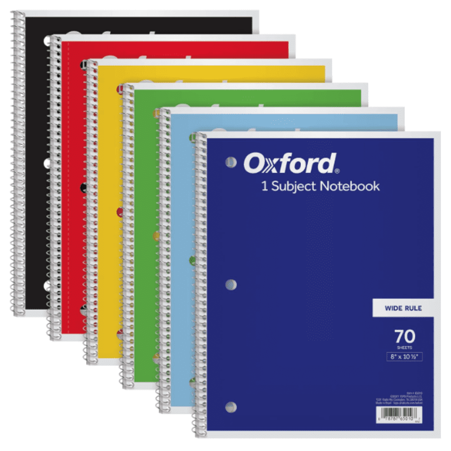 Oxford Spiral Notebook 6-Pack: $10 Oxford Spiral Notebook 6-Pack: $10