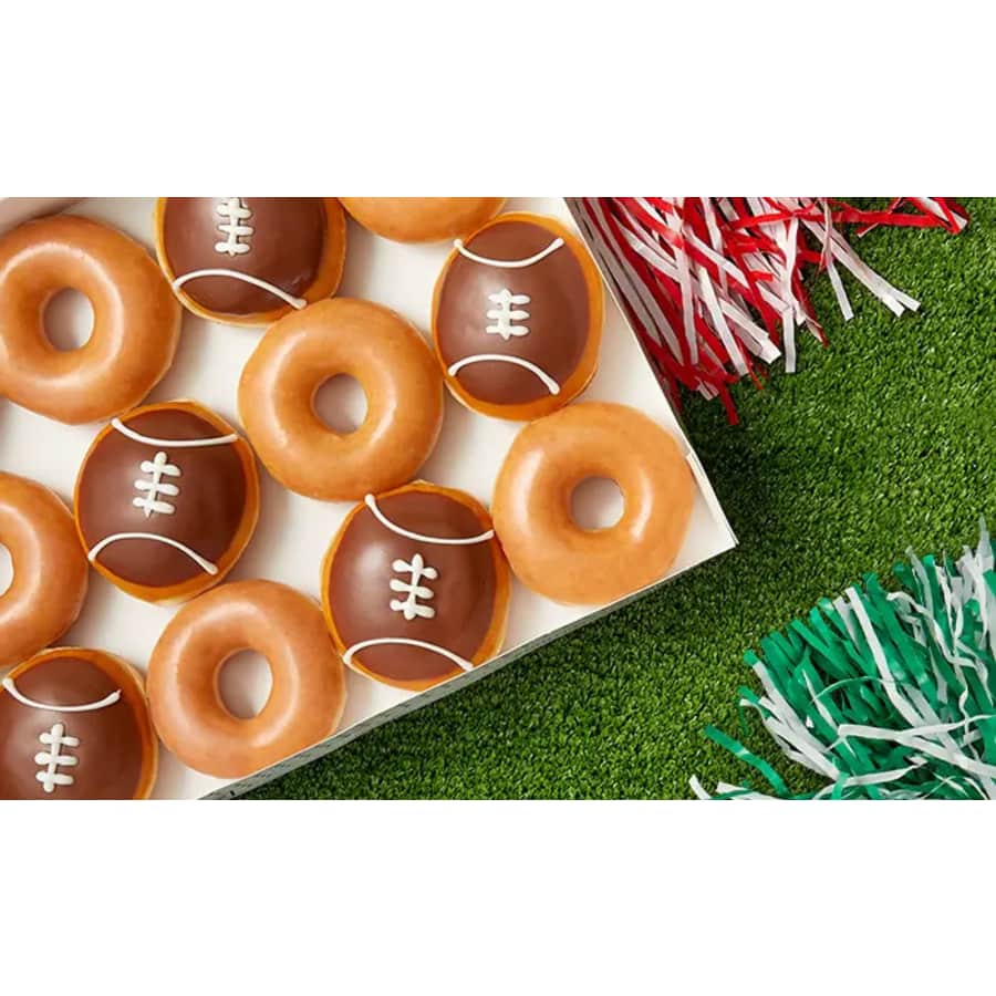 Krispy Kreme Football Doughnuts: Available thru September 8