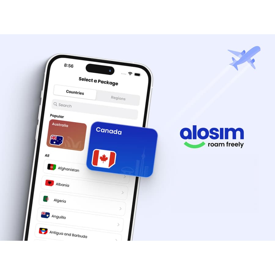 aloSIM Traveler's Mobile Data Plan: $50 credit for $20