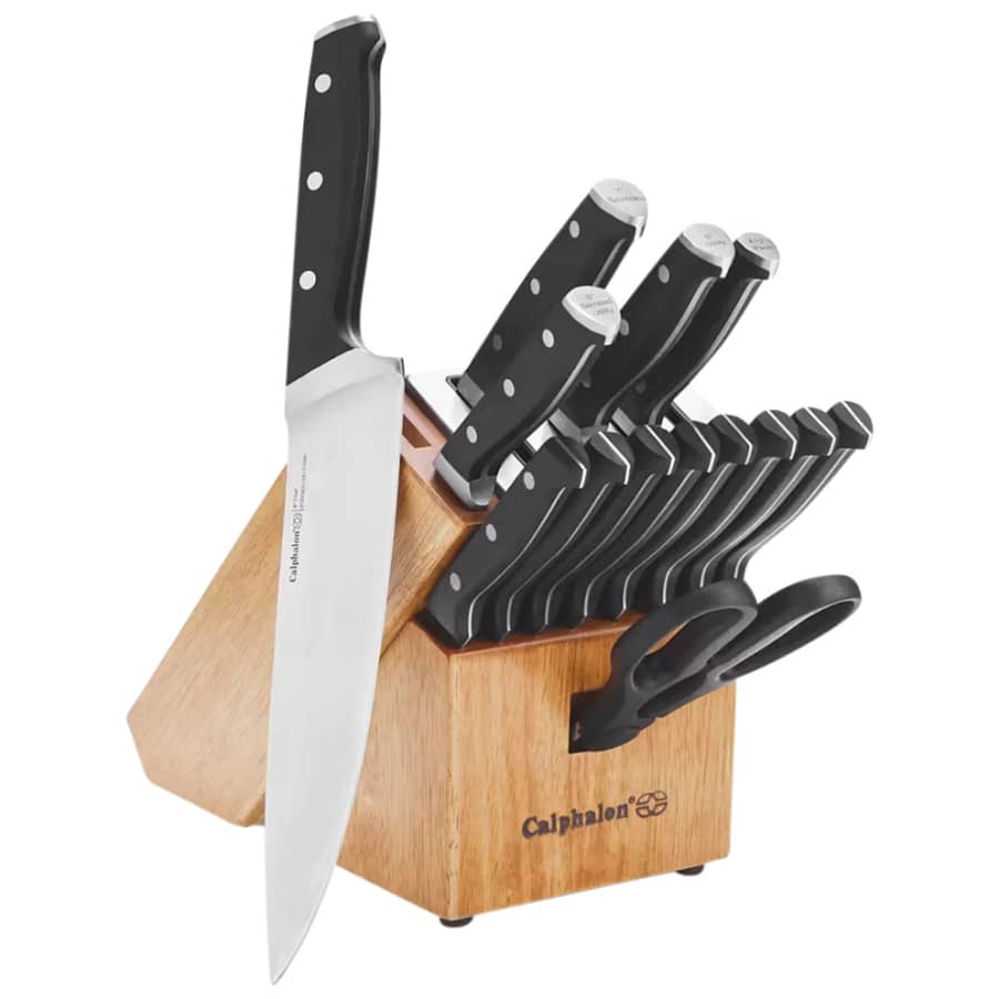 Calphalon Classic 15-Piece Self-Sharpening Knife Block Set: $80