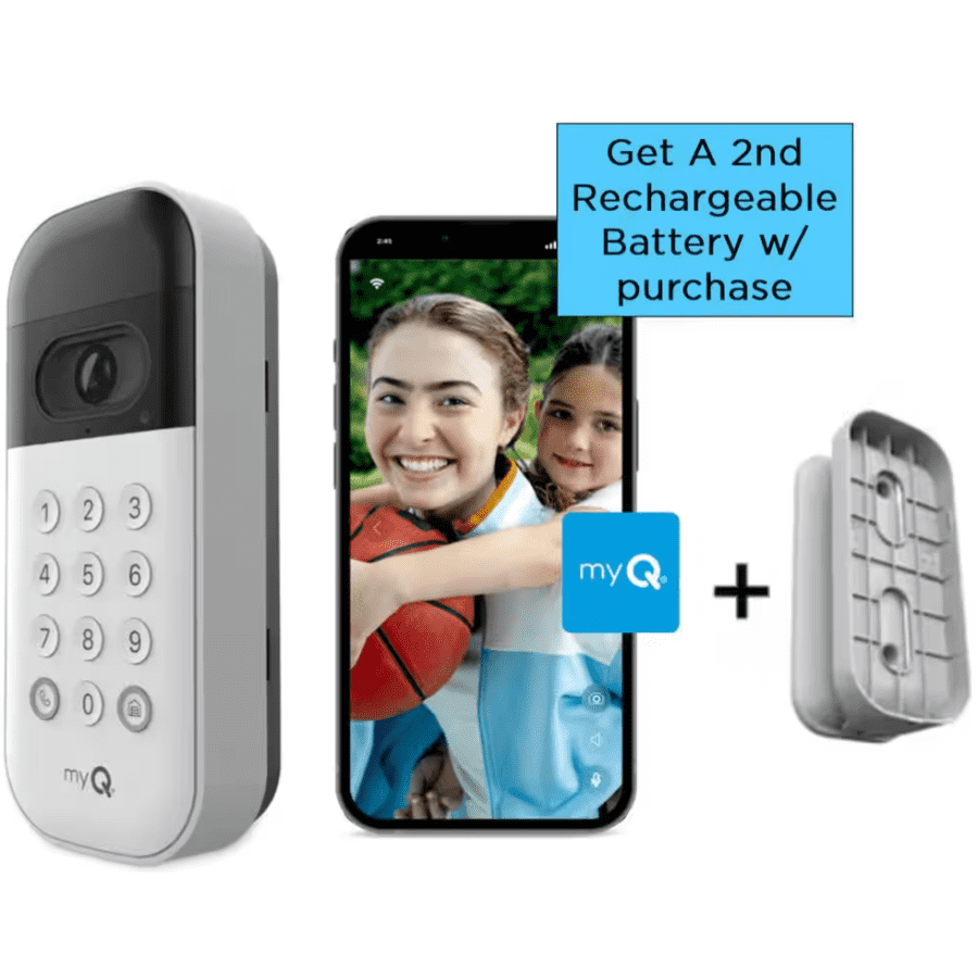 Chamberlain myQ Smart Wireless Garage Door Video Keypad Bundle: $75 Chamberlain myQ Smart Wireless Garage Door Video Keypad Bundle: $75