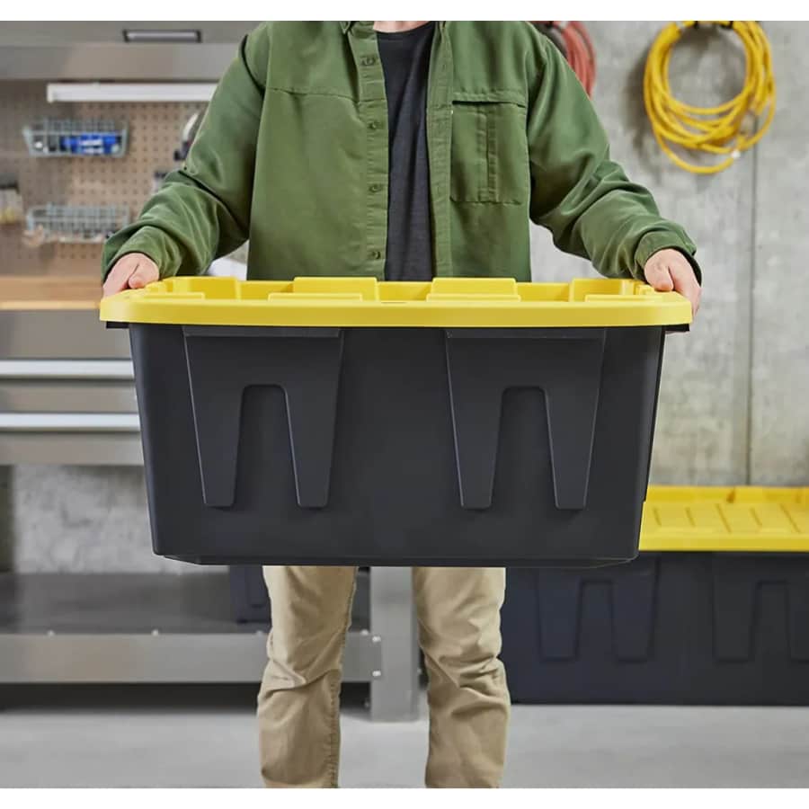 Project Source Commander 27-Gallon Heavy-Duty Stackable Tote: $8.98