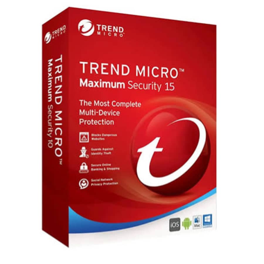 Trend Micro Maximum Security 3-Device 1-Year Subscription: $20