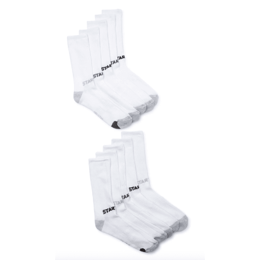 Starter Men's Two Tone Toe Crew Socks 10-Pack: $6.54 Starter Men's Two Tone Toe Crew Socks 10-Pack: $6.54