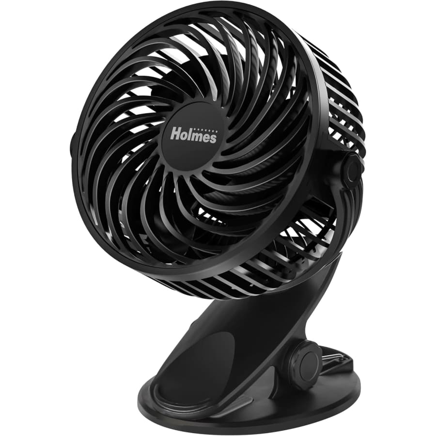 Holmes 4" USB Rechargeable Clip Fan: $6.15