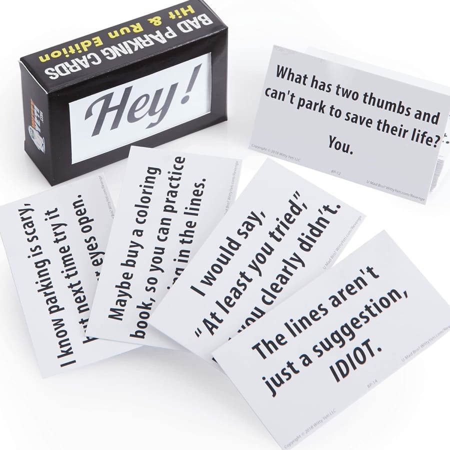 Witty Yeti Bad Parking Cards 50-Pack: $7.99 Witty Yeti Bad Parking Cards 50-Pack: $7.99