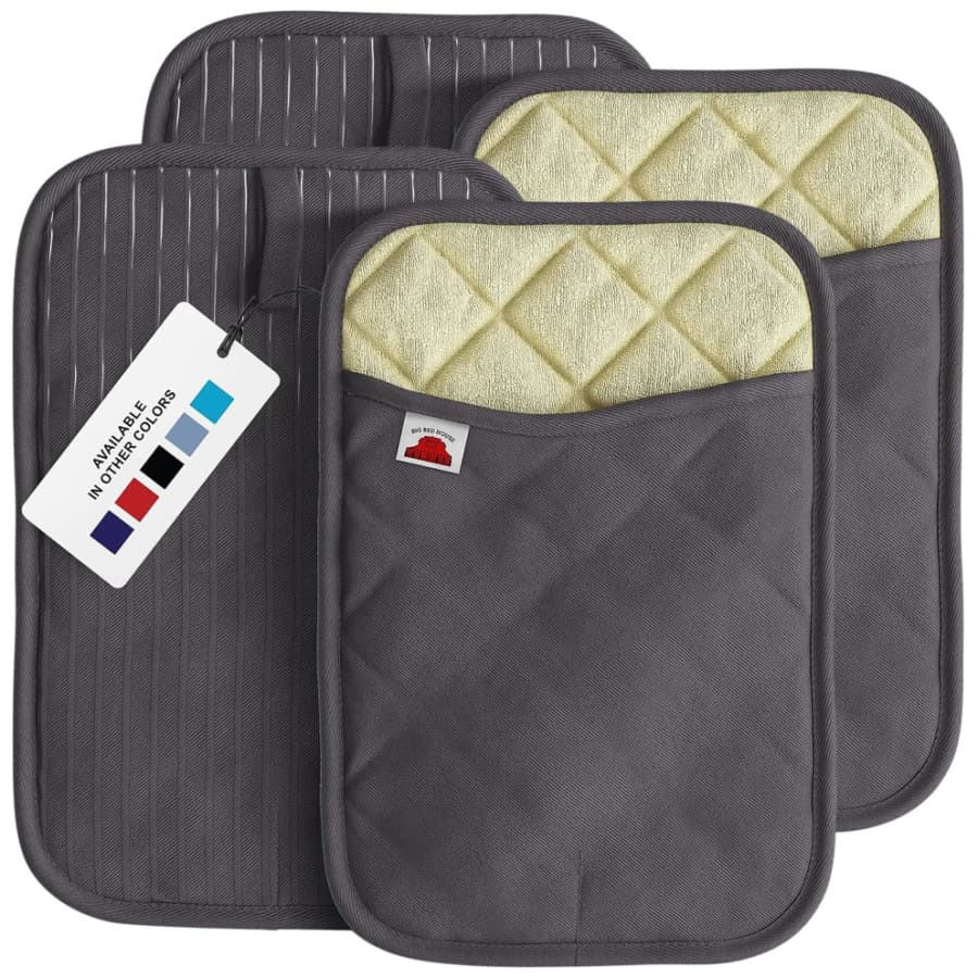 Big Red House 4-Piece Pot Holder Set: $12