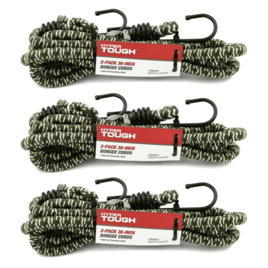 Hyper Tough 36" Bungee Cord 6-Pack: $10.72