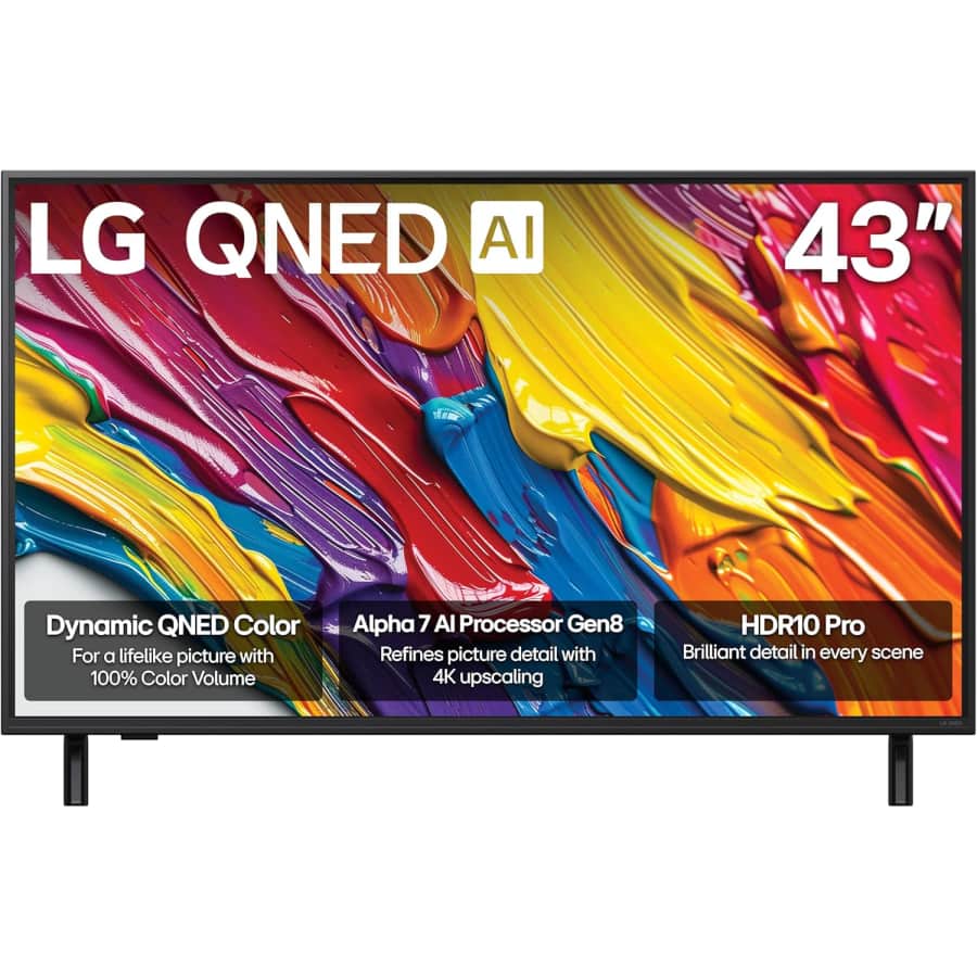 LG QNED82A 43" 4K HDR QNED UHD Smart TV: $350 LG QNED82A 43" 4K HDR QNED UHD Smart TV: $350