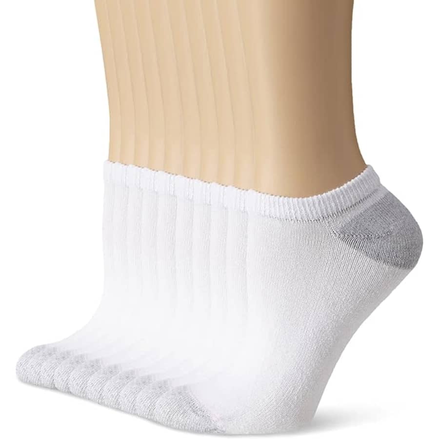 Hanes Women's No-Show Socks 10-Pack: $6.34